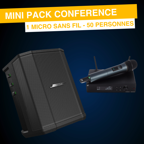 Pack Sono / 1 Micro - 50 personnes sur batterie