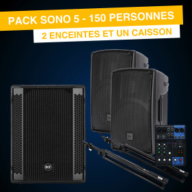 Location Pack Sono 5 - 150 Personnes (avec caisson de basses)