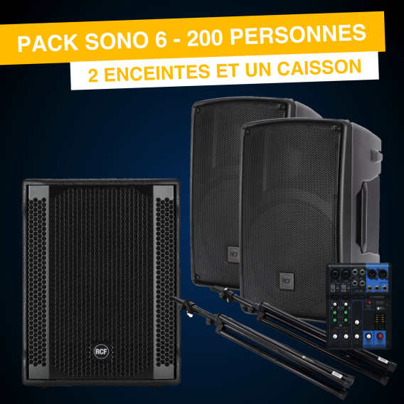 Pack Sonorisation pour 200 personnes à Paris - Pack Sono RCF -  92,91,94,78,75