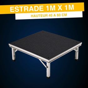 Location Estrade 1m x 1m Ile de france hauteur 4à à 60cm