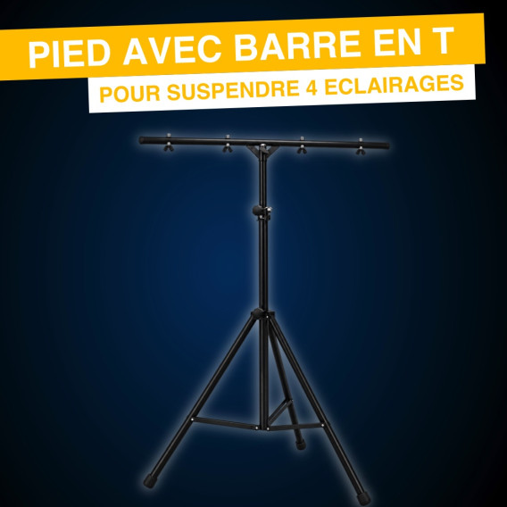 Pied avec barre en T