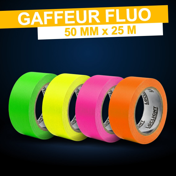 Gaffeur fluo UV : jaune, vert, rose et orange