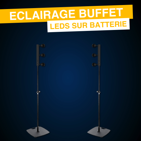 Location Eclairage Buffet sur Batterie