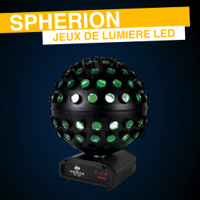 Boule à facettes LED à 15 lumières Disco effet de lumière 360° RVB