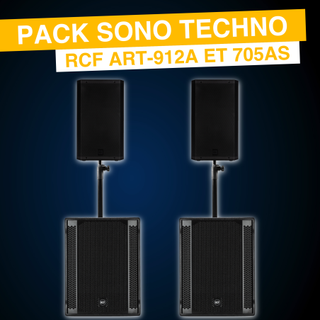 Pack Sono TECHNO - 250 PERSONNES