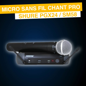 Micro sans fil Shure SM58 / PGX24%description_short|limit|%