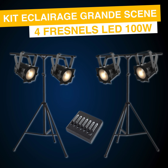 Location pack eclairage face grande scène - Fresnel lumière du