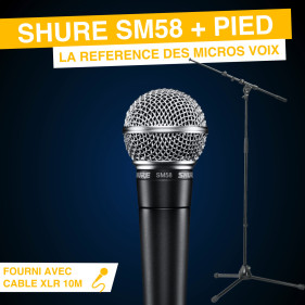 Pack Shure SM58 + Pied%description_short|limit|%
