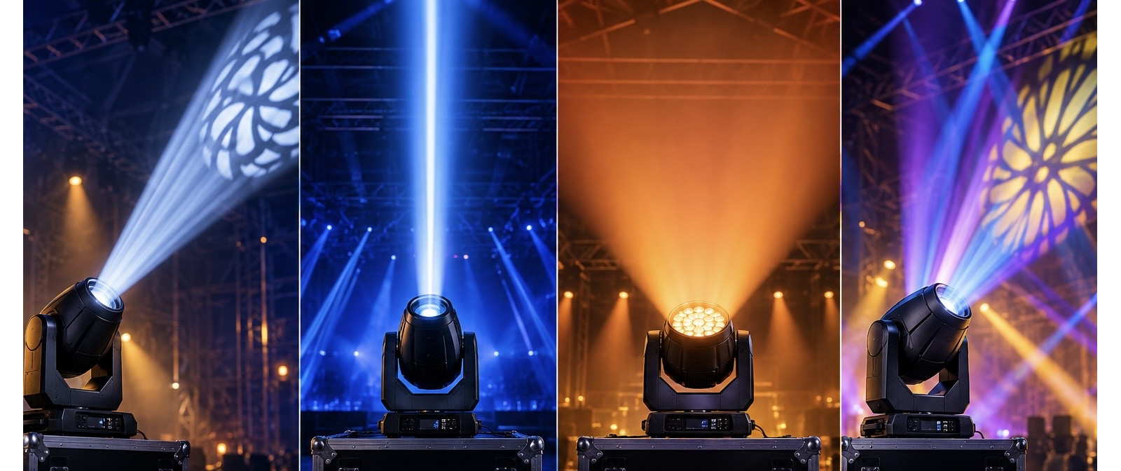 Location lyres : beam, wash, spot et BSW, comment choisir ?