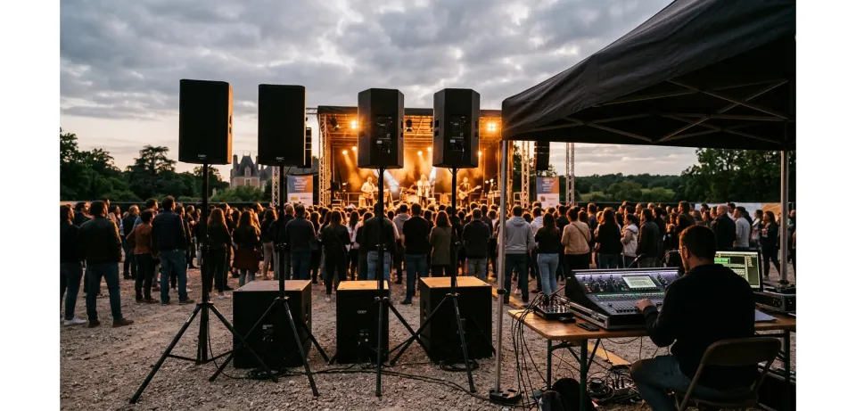 Sono de concert en plein air pour 150 à 250 personnes
