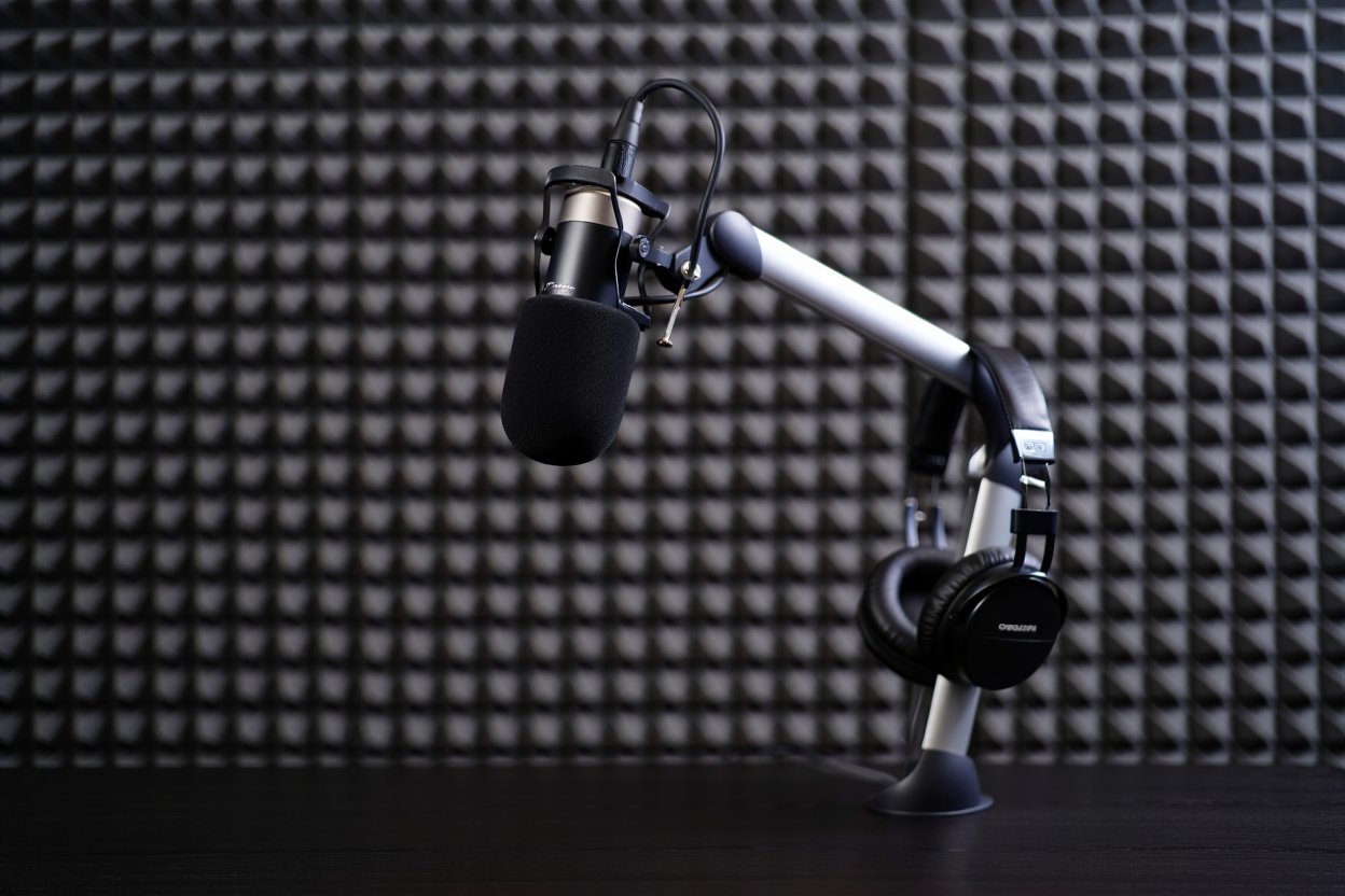 Équipement professionnel de microphone avec table de mixage et accessoires