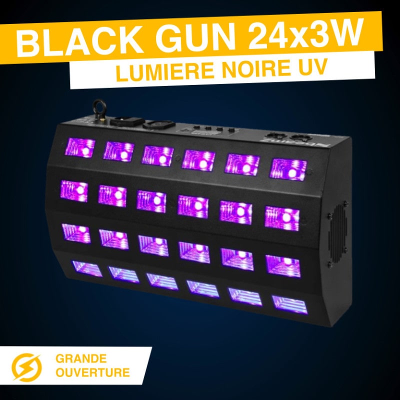 Location Projecteur UV 24x3W Incurvé